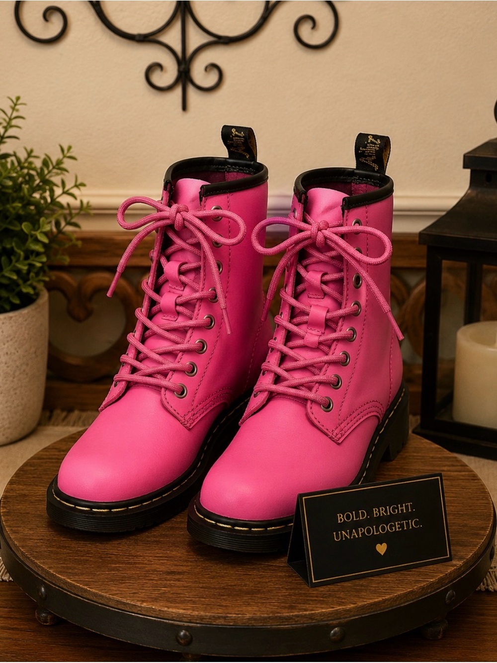 Hot pink Dr Martin
